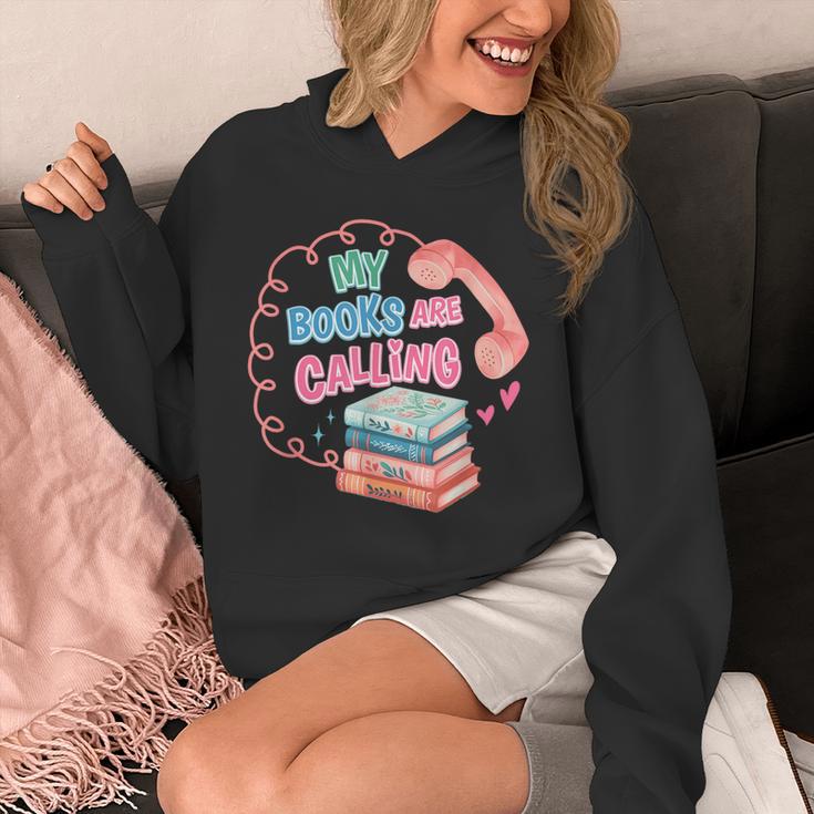 My Books Are Calling Book Lover Quote Unisex Hoodie My Books Are Calling Book Lover Quote Unisex Hoodie