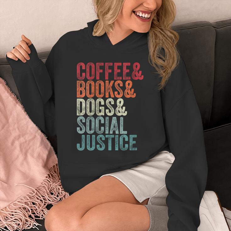 Books Coffee Dogs Social Justice For Men Women Unisex Hoodie Books Coffee Dogs Social Justice For Men Women Unisex Hoodie