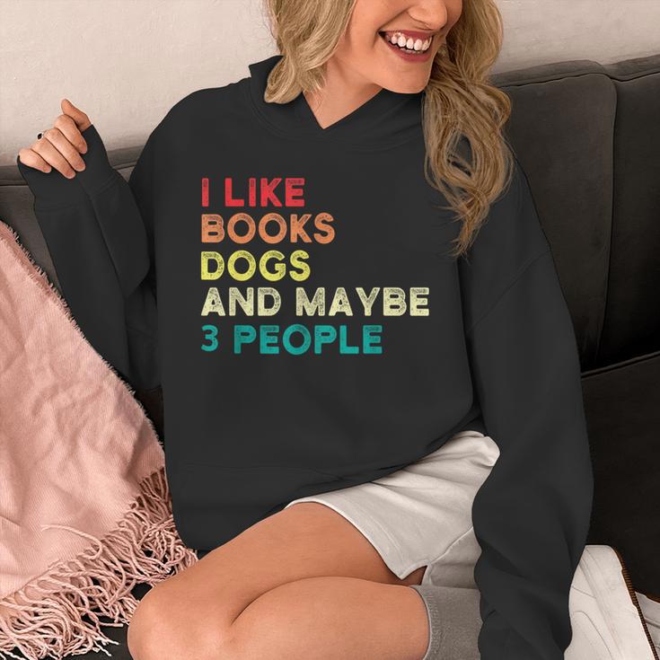 I Like Books Dogs And Maybe 3 People Books & Dogs Unisex Hoodie