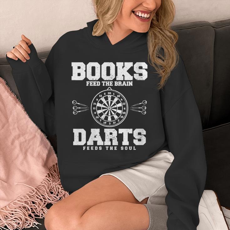 Books Feed The Brain Darts Feeds The Soul Unisex Hoodie