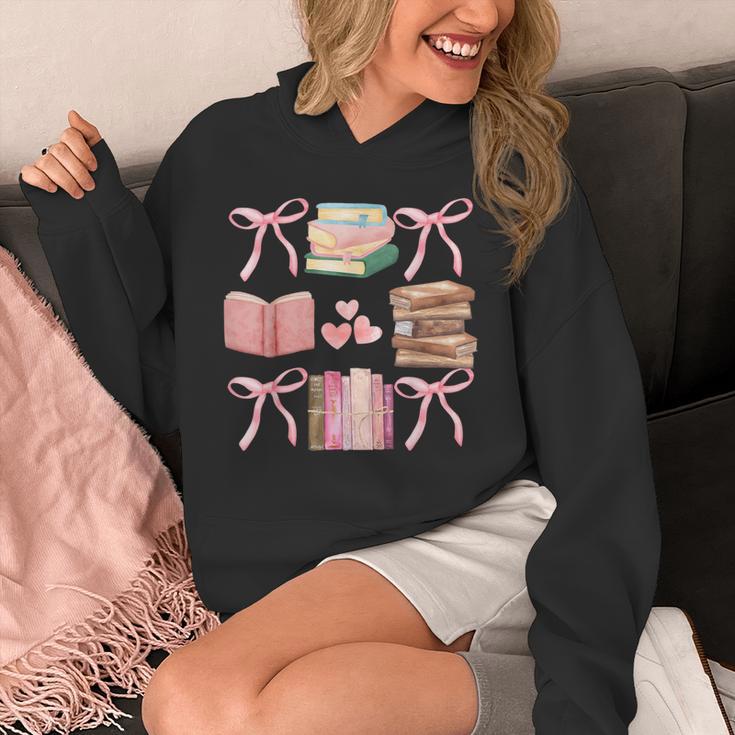 Books And Pink Bows Booktok Coquette Preppy Unisex Hoodie Books And Pink Bows Booktok Coquette Preppy Unisex Hoodie
