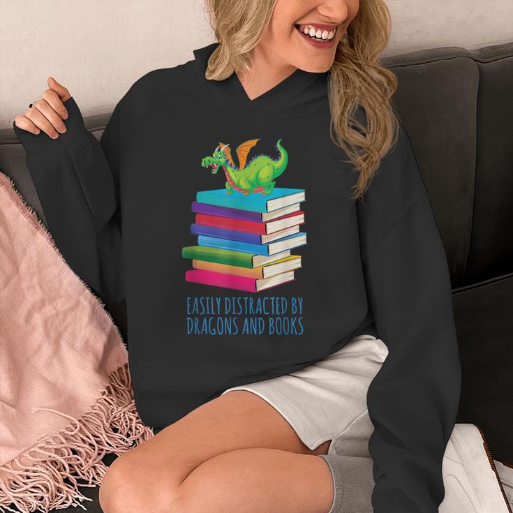 Bookworm Easily Distracted By Dragons And Books Reader Unisex Hoodie