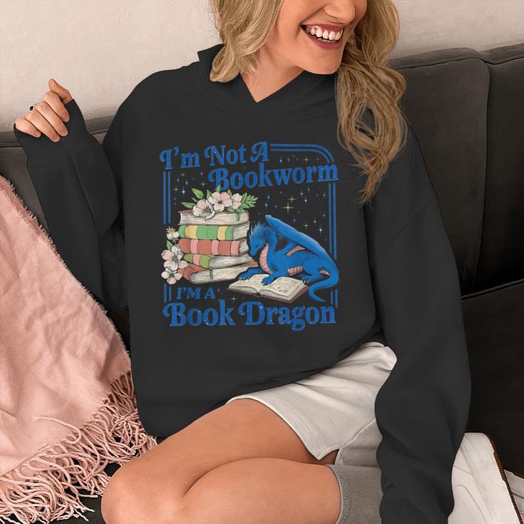 Bookworm I'm A Book Blue Dragon Fantasy Reader Bookish Unisex Hoodie