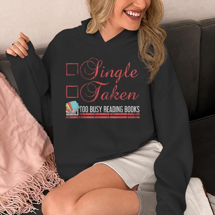 Bookworm Shirt Single Taken Checklist Too Busy Reading Books Unisex Hoodie