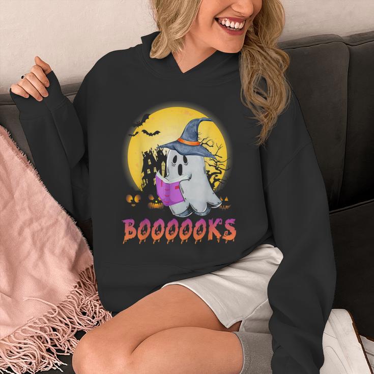 Boooks Cute Ghost Book Reading Halloween 2022 Teacher For Men Women Kids Unisex Hoodie