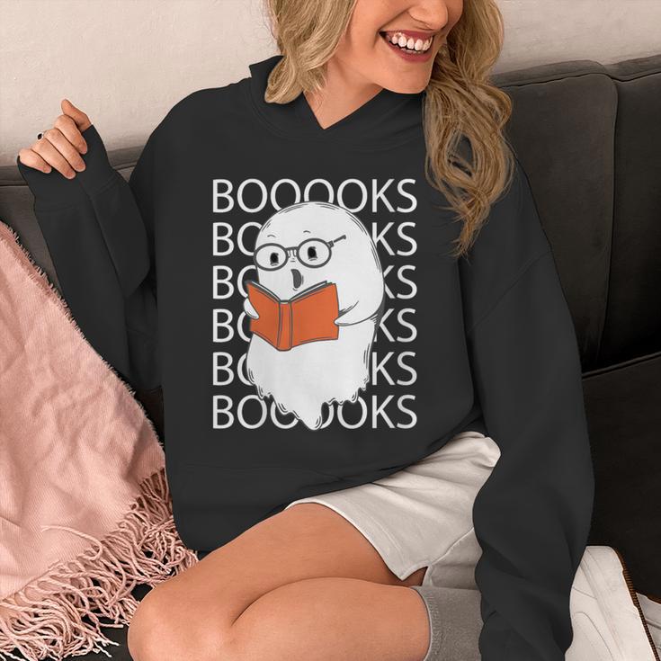 Booooks Cute Ghost Reading Books Halloween For Teacher &Kids Unisex Hoodie