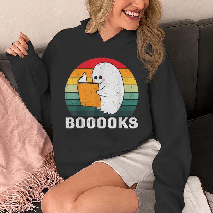 Booooks Funny Halloween Ghost Books For Bookworm Readers Unisex Hoodie