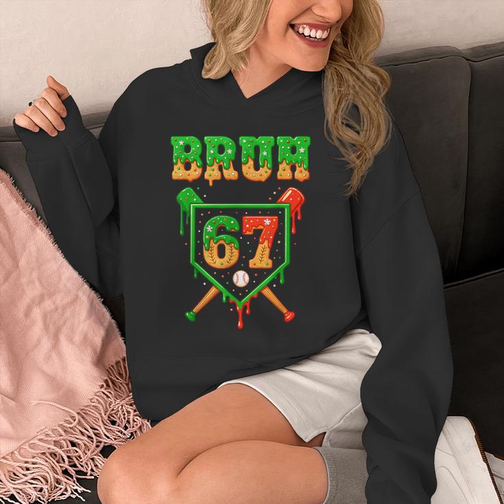 Bruh 67 Baseball Christmas Gingerbread Drip Number 67 Player Unisex Hoodie Bruh 67 Baseball Christmas Gingerbread Drip Number 67 Player Unisex Hoodie