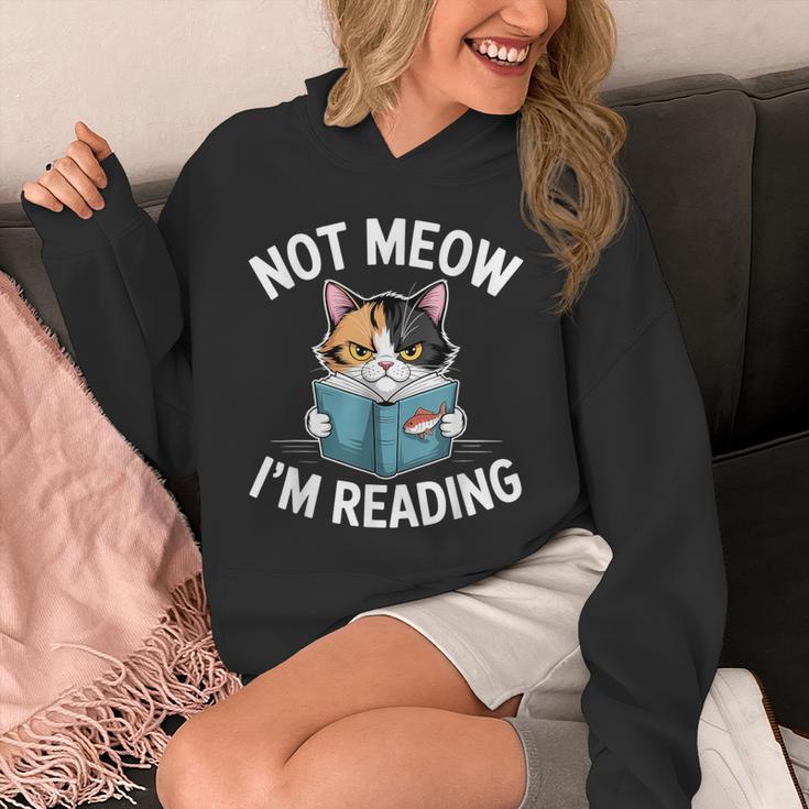 Calico Cat Graphic Not Meow Im Reading Book Lover Unisex Hoodie Calico Cat Graphic Not Meow Im Reading Book Lover Unisex Hoodie