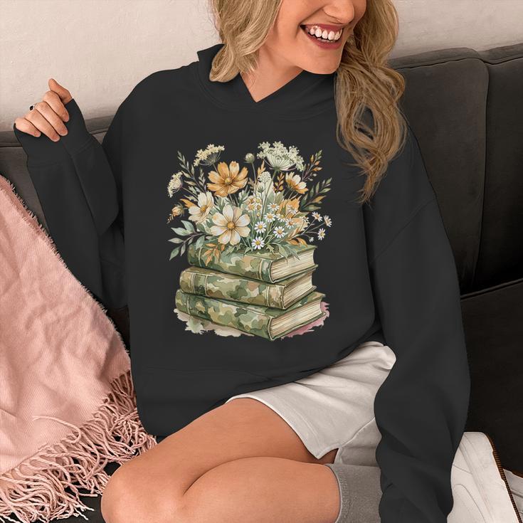Camo Floral Books Wildflower Botanical Reading Lover Unisex Hoodie Camo Floral Books Wildflower Botanical Reading Lover Unisex Hoodie