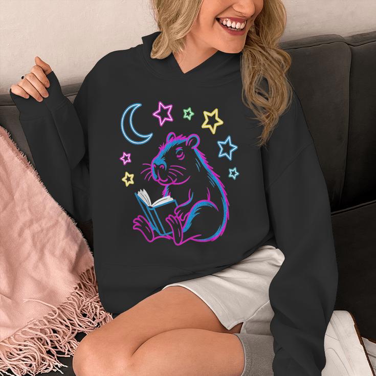 Capybara Books Reading Library Librarian Men Women Unisex Hoodie