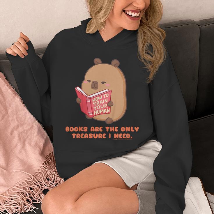 CapyFun Books Are The Only Treasure I Need Capybara Kids Unisex Hoodie