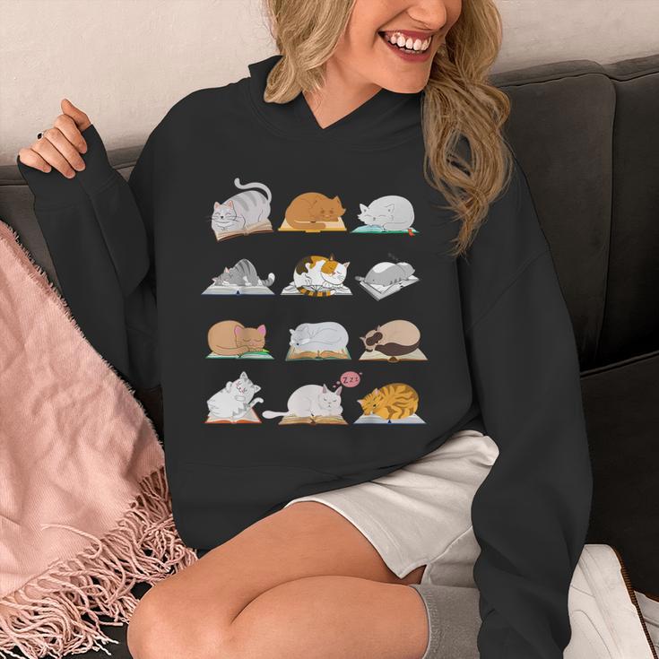 Cat Books For Bookworm And Reading Fan As Cat Owner Unisex Hoodie