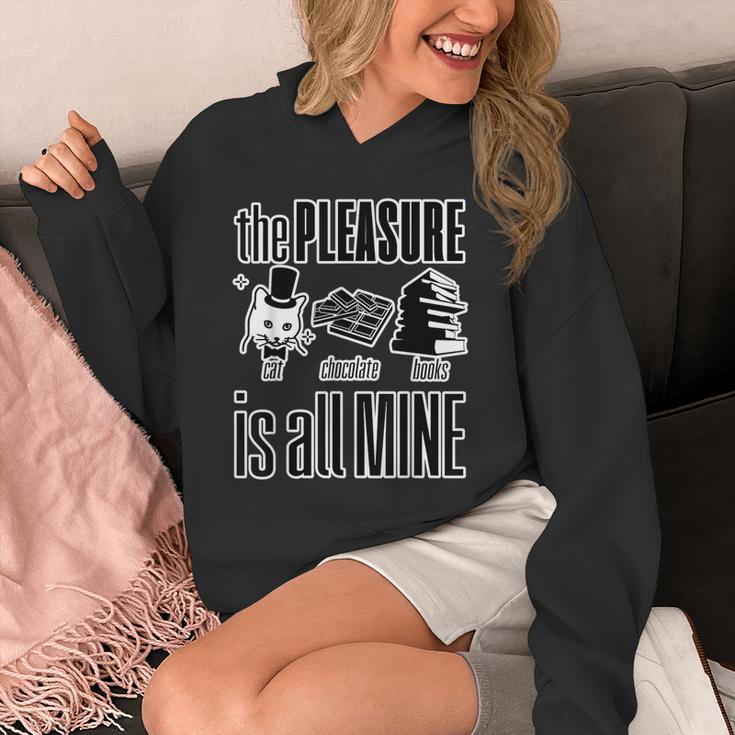 Cat Chocolate Books All Mine Unisex Hoodie Cat Chocolate Books All Mine Unisex Hoodie