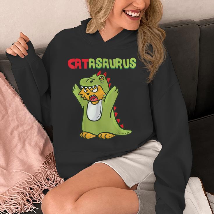 Catasaurus T-Rex Cat Kitten Dinosaur Feline Dino Dragon パーカー