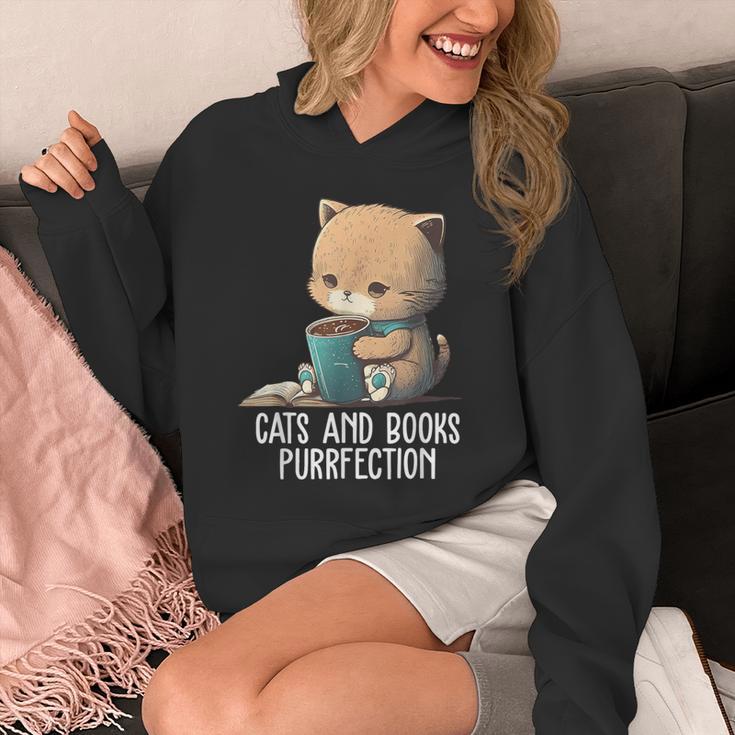 Cats And Books Purrfection Book Lover Book Nerd Librarian Unisex Hoodie Cats And Books Purrfection Book Lover Book Nerd Librarian Unisex Hoodie