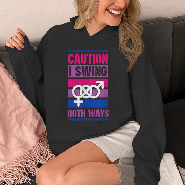 Caution Iwing Both Ways バイセクシャル プライド ジョーク パーカー