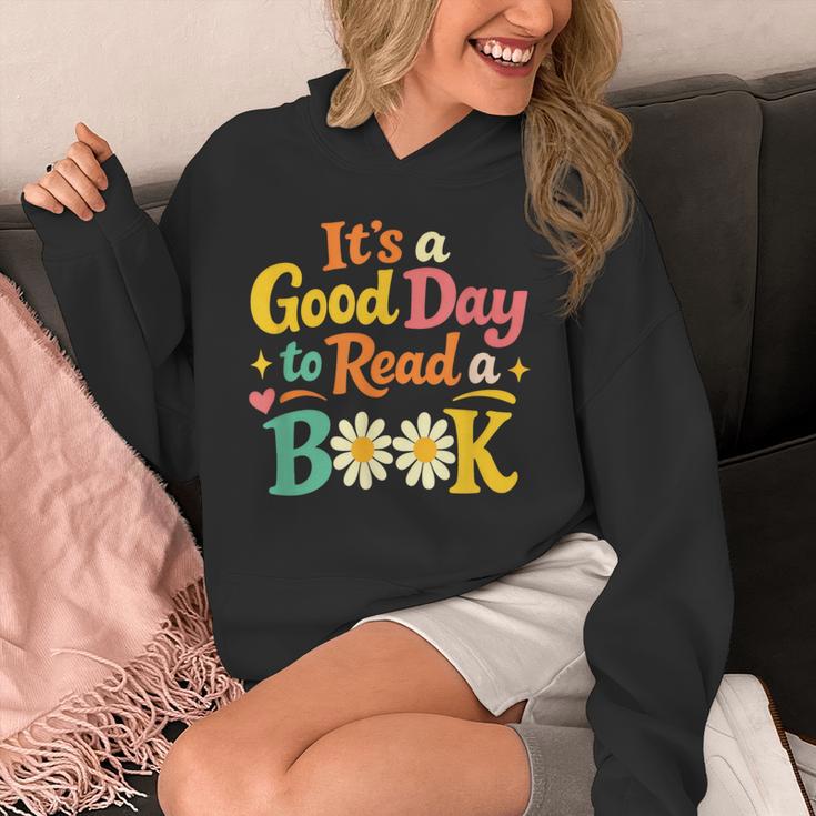 Cheerful Good Day To Read A Book Cozy Warm Bookworm Unisex Hoodie