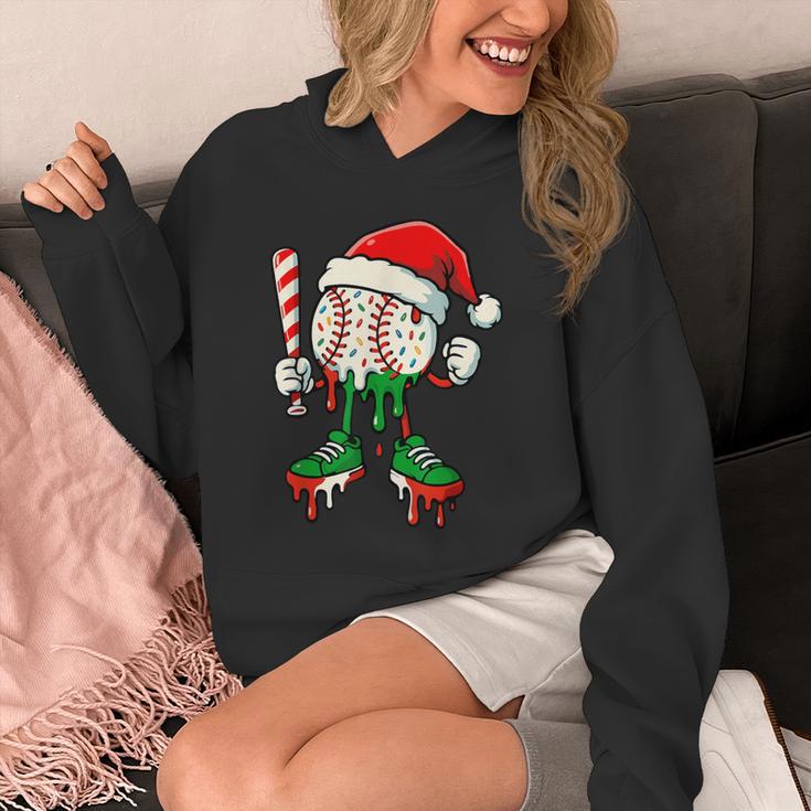 Christmas Baseball Drip For Boys Ice Cream Drip Baseball Unisex Hoodie