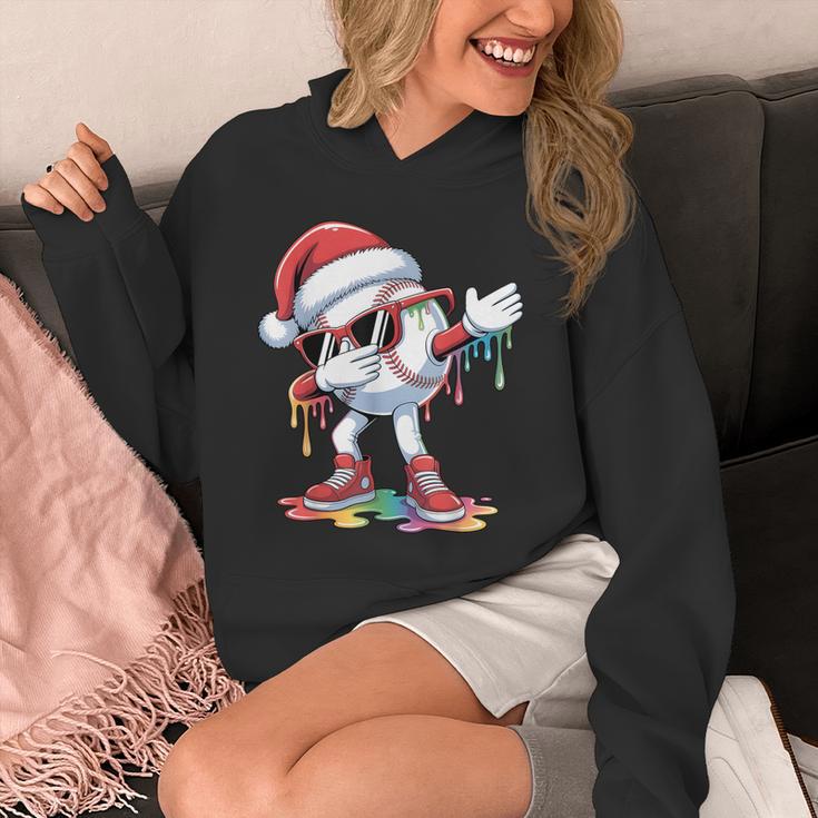 Christmas Baseball Ice Cream Dripping Santa Baseball Drip Unisex Hoodie Christmas Baseball Ice Cream Dripping Santa Baseball Drip Unisex Hoodie