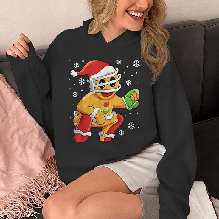 Christmas Gingerbread Man Baseball Player Catcher Unisex Hoodie Christmas Gingerbread Man Baseball Player Catcher Unisex Hoodie