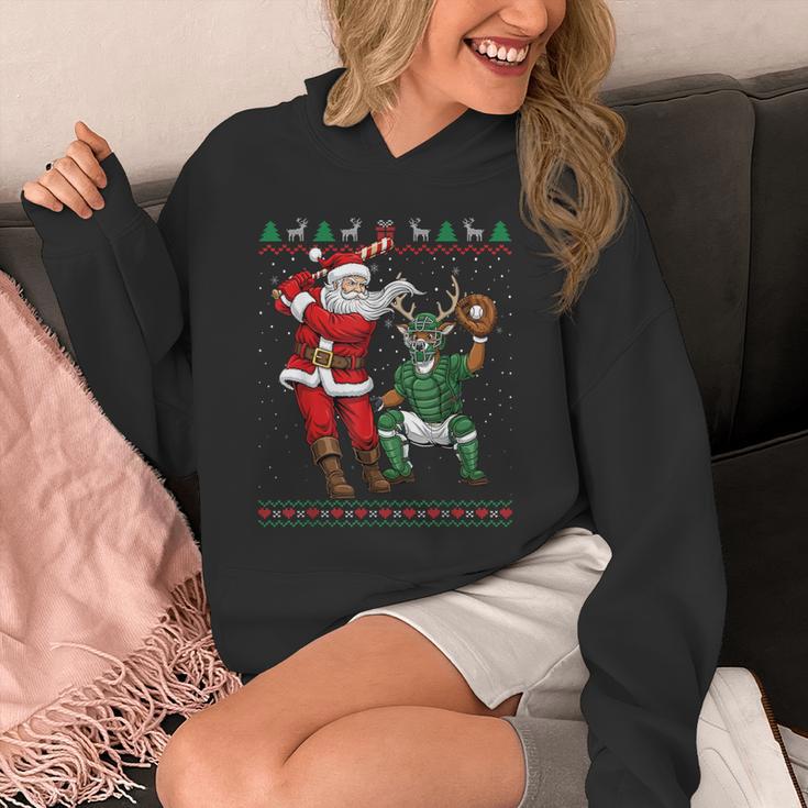 Christmas Santa Baseball Ugly Sweater Unisex Hoodie Christmas Santa Baseball Ugly Sweater Unisex Hoodie