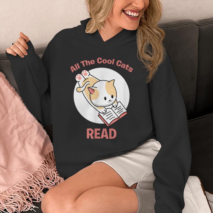 All The Cool Cats Read Book And Cat Lover Unisex Hoodie
