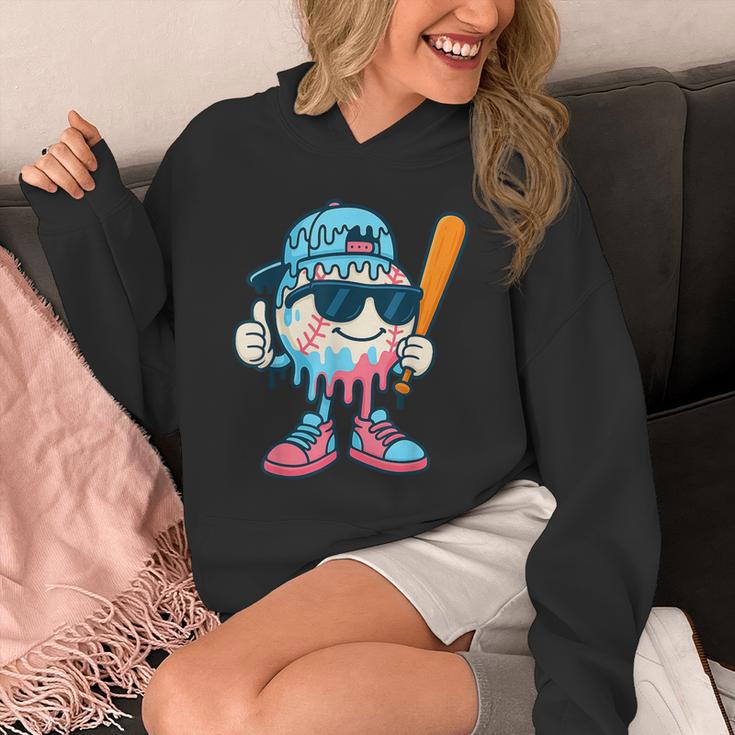 Cool Ice Cream Drip Baseball Drip For Boys Sports Kids Unisex Hoodie Cool Ice Cream Drip Baseball Drip For Boys Sports Kids Unisex Hoodie