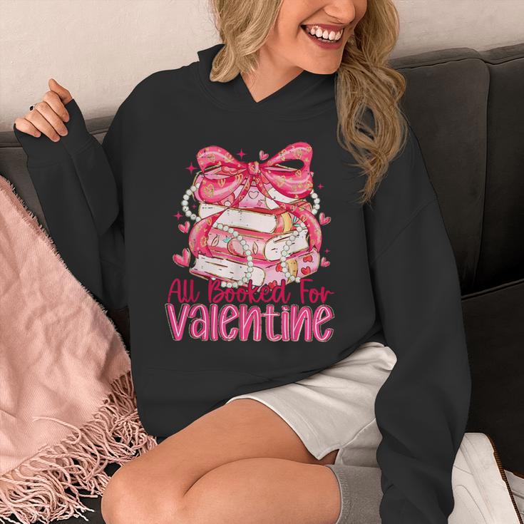 Coquette Bow All Booked For Valentine Book Lover Bookish Unisex Hoodie
