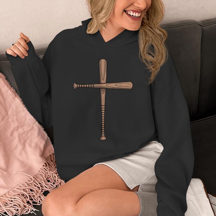 Cross Baseball Bats Christian Faith Sports Coach Pitcher Unisex Hoodie Cross Baseball Bats Christian Faith Sports Coach Pitcher Unisex Hoodie