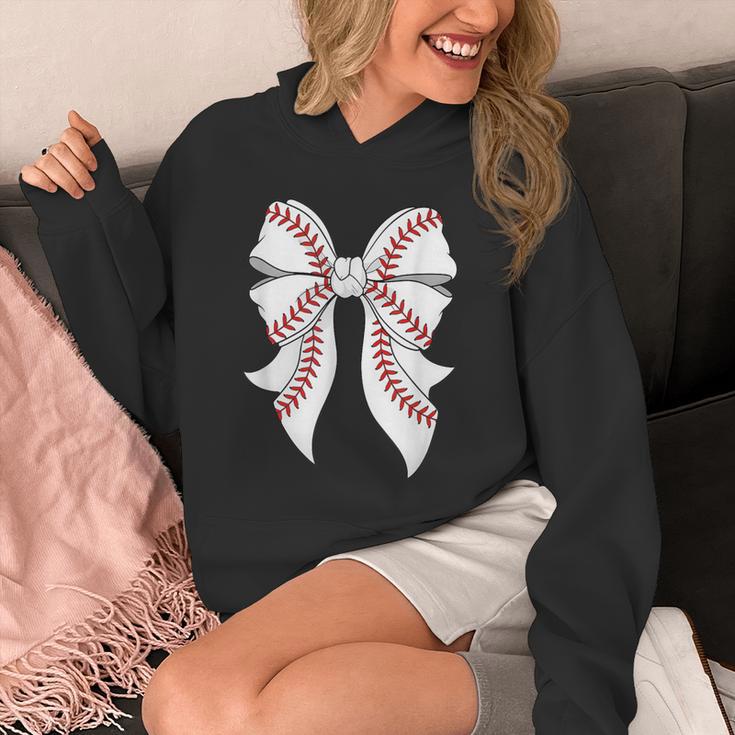 Cute Baseball Coquette Bow For Women Girls Baseball Mama Mom Unisex Hoodie Cute Baseball Coquette Bow For Women Girls Baseball Mama Mom Unisex Hoodie
