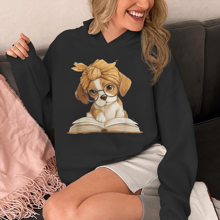Cute Beagle Puppy Reading Book Lover Dog Animal Graphic Unisex Hoodie Cute Beagle Puppy Reading Book Lover Dog Animal Graphic Unisex Hoodie