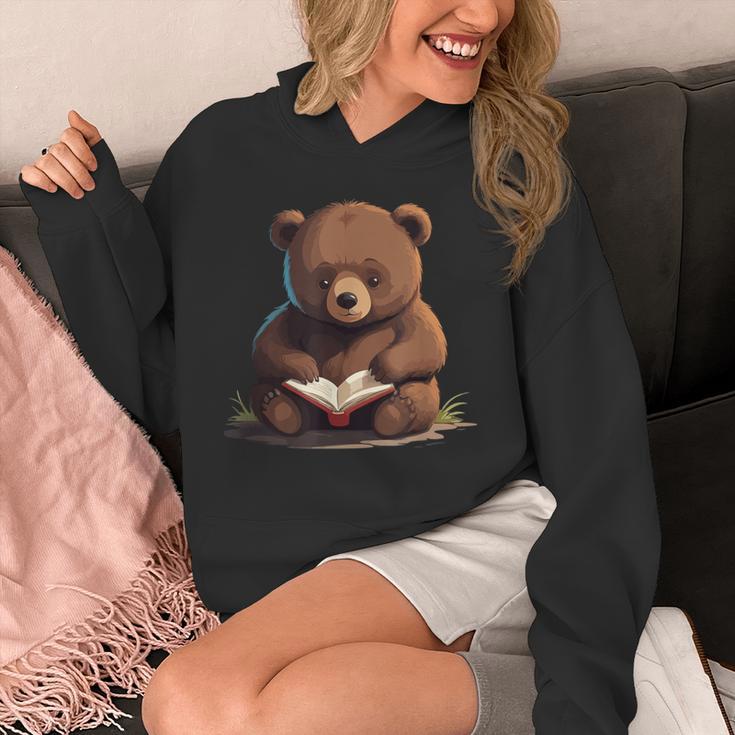 Cute Bear Is Reading a Book Reading Bear Unisex Hoodie