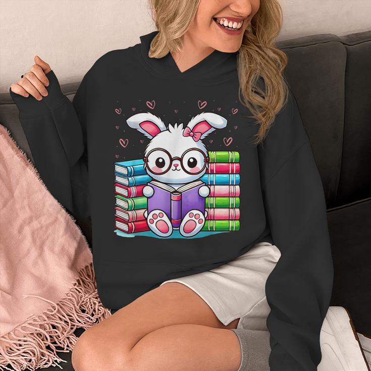 Cute Bunny Reader Rabbit Book Lover Reading Unisex Hoodie