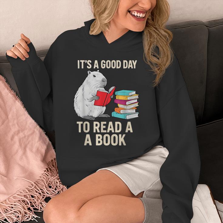 Cute Capybara It's a Good Day To Read a Book World Book Day Unisex Hoodie