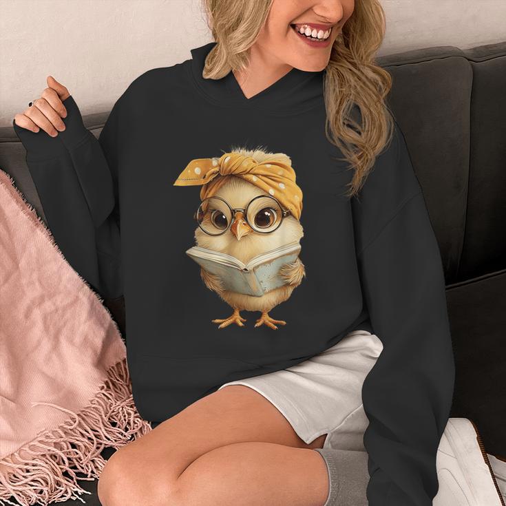 Cute Chick Reading Book Bandana Unisex Hoodie