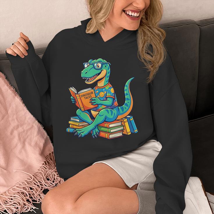 Cute Dinosaur TalesRex Reading Books Lover Unisex Hoodie Cute Dinosaur TalesRex Reading Books Lover Unisex Hoodie