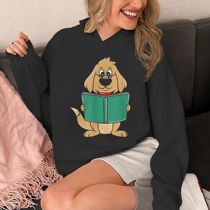 Cute Dog Reading A Human Training Book Dog Unisex Hoodie