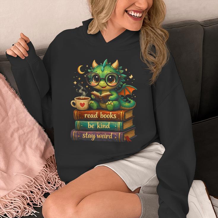 Cute Dragon Read Books Be Kind Stay Weird Fantasy Lovers Unisex Hoodie Cute Dragon Read Books Be Kind Stay Weird Fantasy Lovers Unisex Hoodie