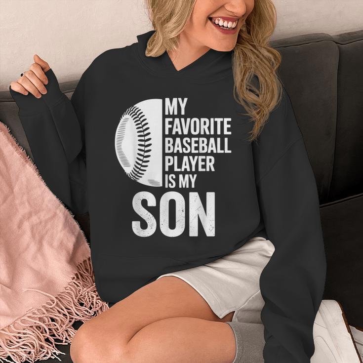 Cute Favorite Baseball Player Is My Son Women Men Unisex Hoodie