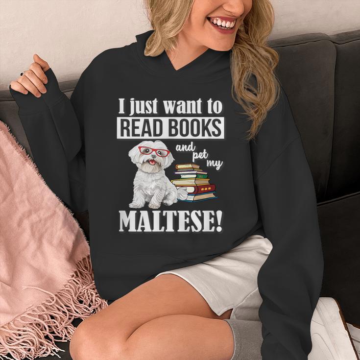 Cute Glasses Read Books & Pet My Maltese Lover Unisex Hoodie