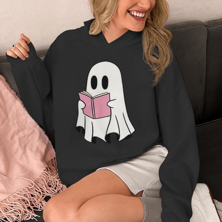 Cute Retro Reading Book Library Ghost Costume Unisex Hoodie