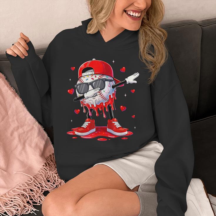 Dabbing Baseball Drip Ice Cream Youth Boy Valentines Day Unisex Hoodie