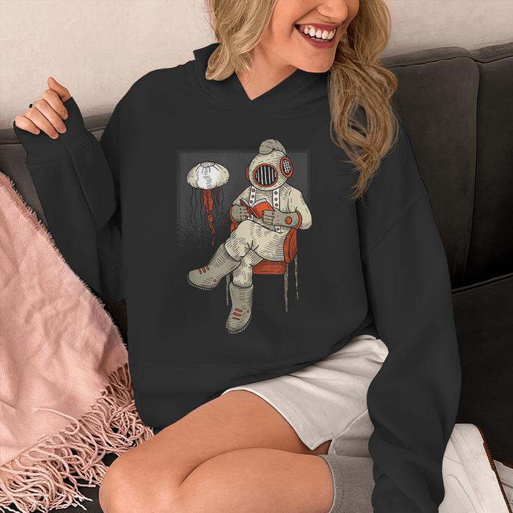 Diving Book Reading Unisex Hoodie Diving Book Reading Unisex Hoodie