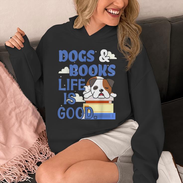 Dog Books Life Is Great Unisex Hoodie Dog Books Life Is Great Unisex Hoodie