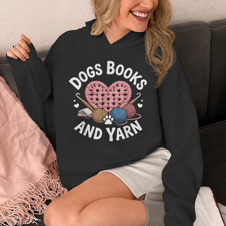 Dogs Books And Yarn Crocheting Unisex Hoodie
