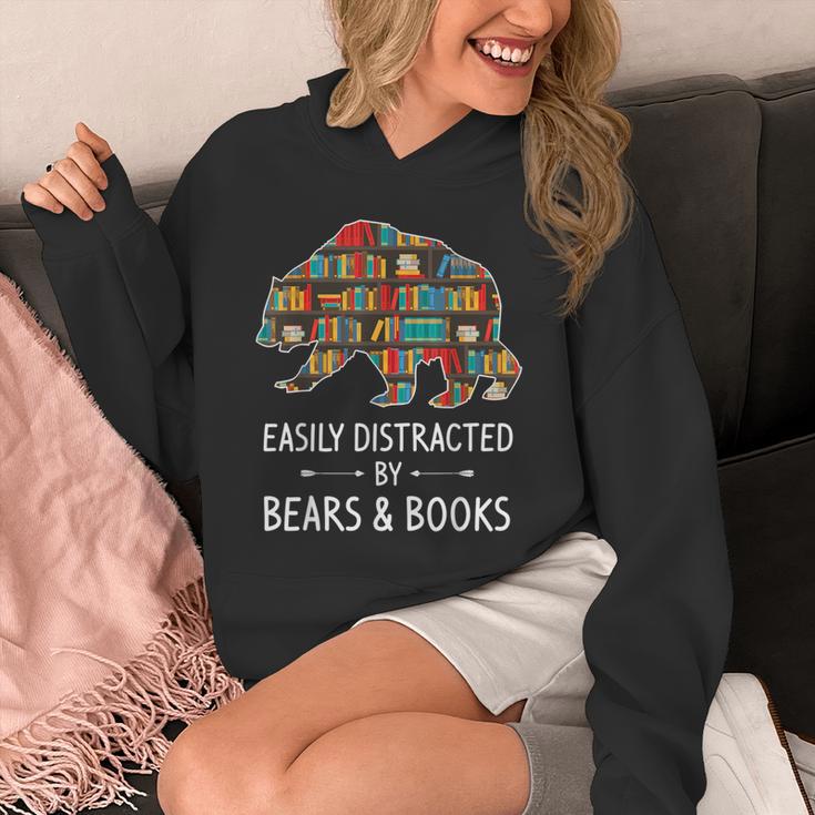 Easily Distracted By Bears & Books Lover Mammal Animal Unisex Hoodie Easily Distracted By Bears & Books Lover Mammal Animal Unisex Hoodie