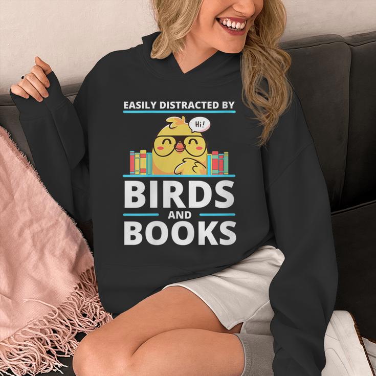 Easily Distracted By Birds And Books Unisex Hoodie