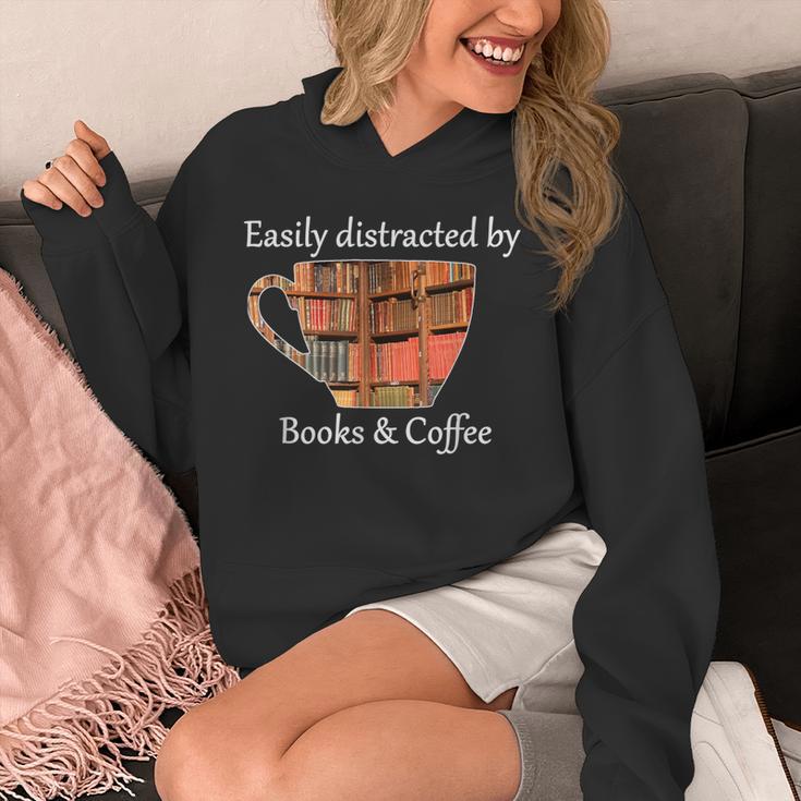 Easily Distracted By Books & Coffee Unisex Hoodie