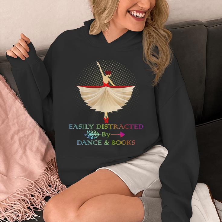 Easily Distracted By Dance And Books Shirt Unisex Hoodie